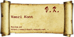 Vaszi Kont névjegykártya